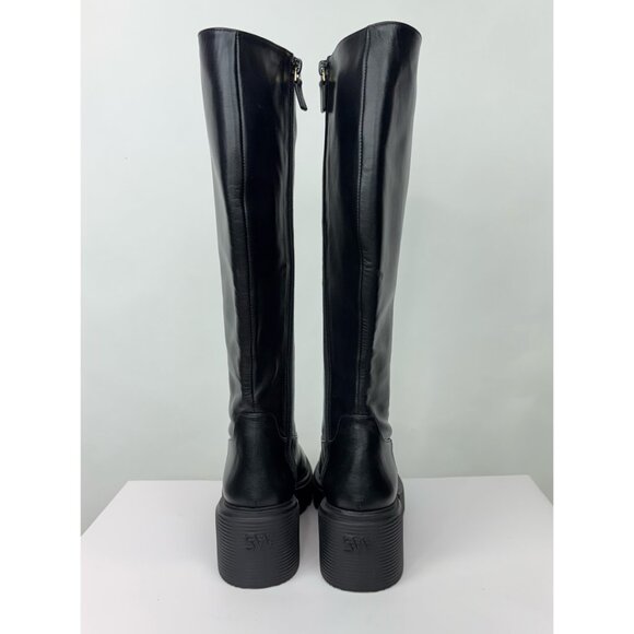 New Stuart Weitzman Soho Knee High Boot Black Leather Sz 7 - Picture 7 of 16